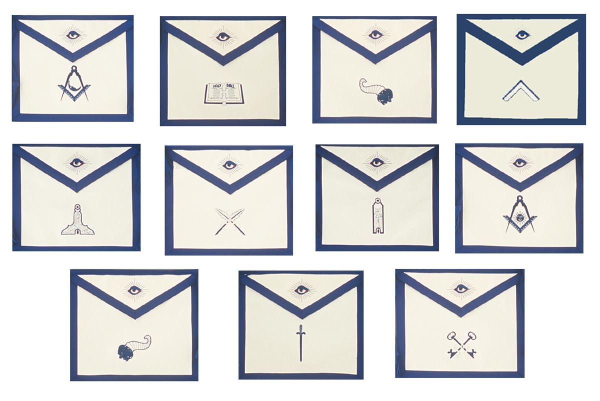 Blue Lodge Officer Apron Lapel Buttons - Individual Officer - Past Master