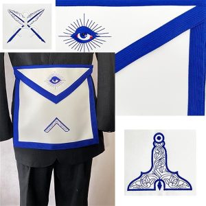 Masonic Officer Apron Economy Set of 11 - Leather, Adj Belt, Choose 11 below
