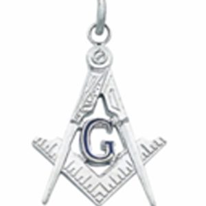 Masonic Pendant Sterling Silver floating G